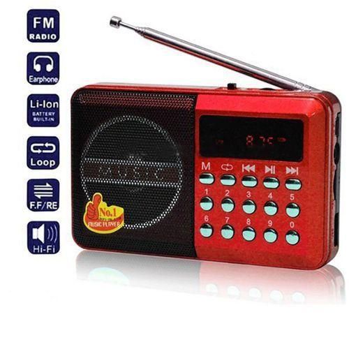 Radio FM Rechargeable Rouge