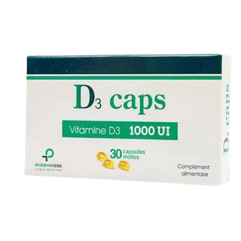 D3 CAPS VITAMINE D3 1000UI BTE 30