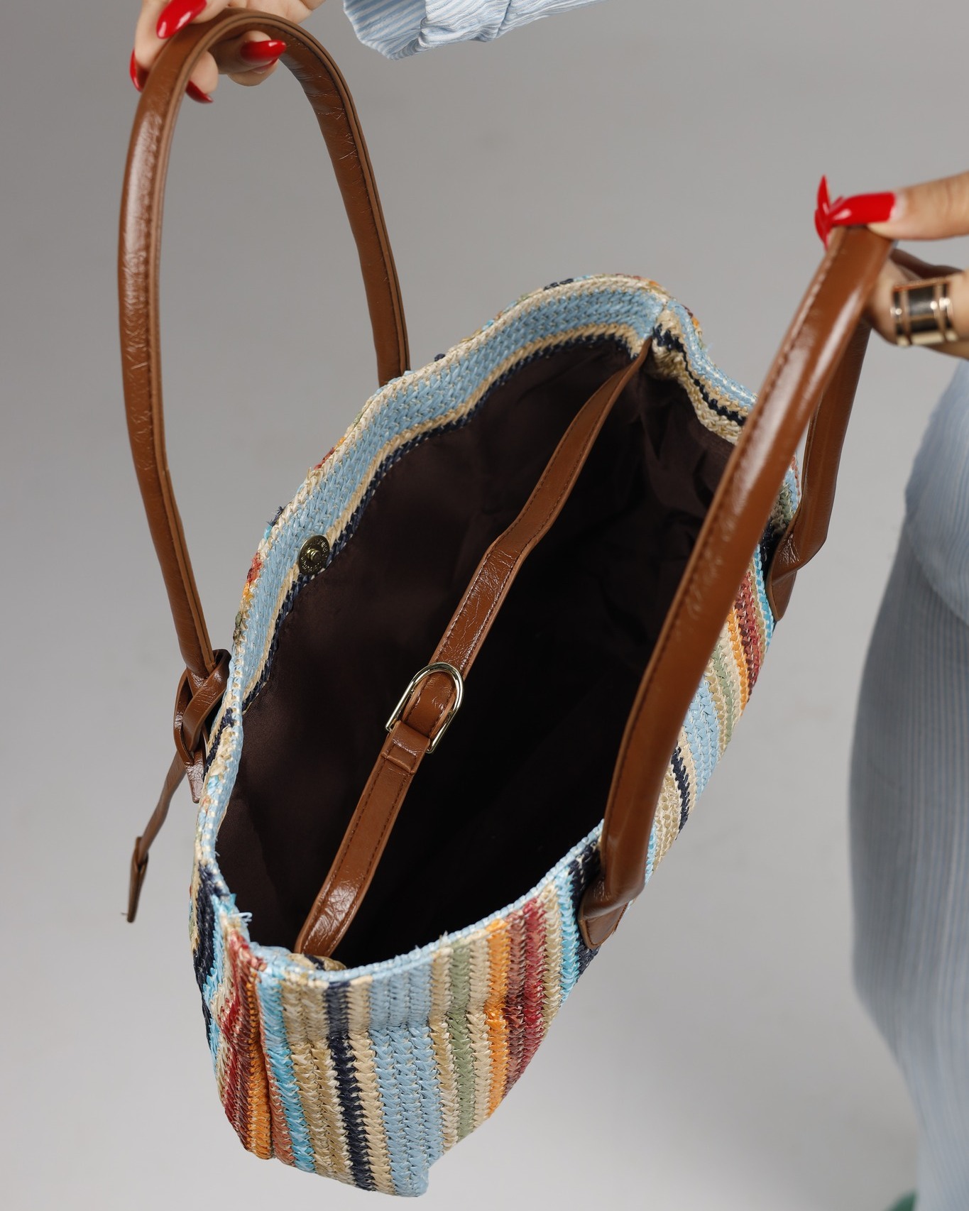 Sac tressé -Multi couleurs